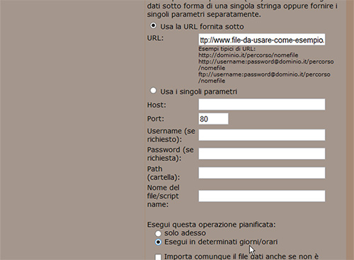 Programma l'importazione automatica di un catalogo in csv 02